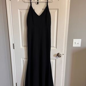 Lulu's Black Spaghetti-Strap Maxi Dress